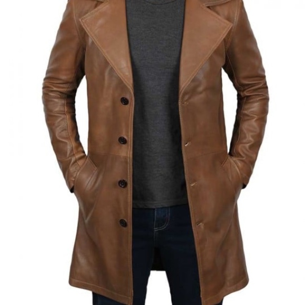 🎉HOST PIC🎉 Mens Caramel Brown Lambskin Leather Jacket NWT